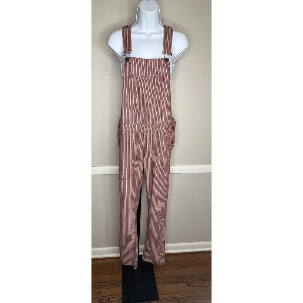 Purcell Workwear Cotton Striped Overalls Red White Utility Size 6 NWOT - Picture 5 of 9